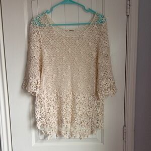 Elegant Cream Lace Blouse
